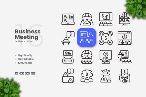 Business Meeting Icons: A Graphic Designer’s Take