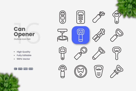 Can Opener Icons