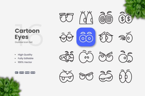 Cartoon Eye Icons Graphics
