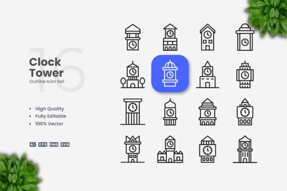 Clock Tower Icons
