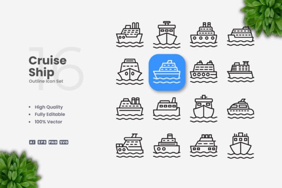 Cruise Ship Graphics for Modern Design