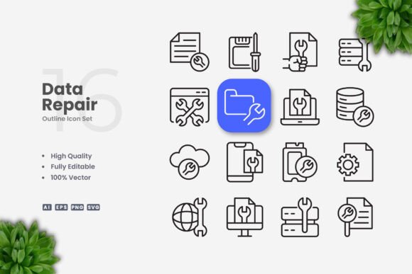Data Repair Icons