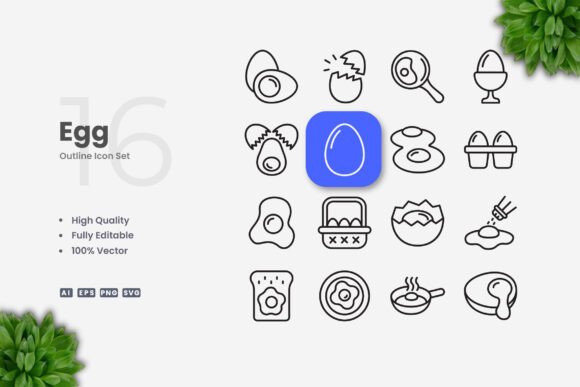 Egg Icons Graphics for Digital Sellers