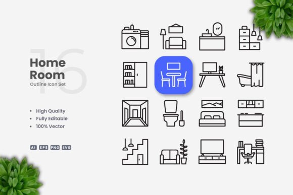 Home Room Graphics for Crafting