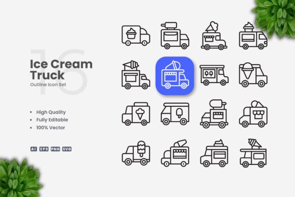 Ice Cream Truck Graphics for Crafting