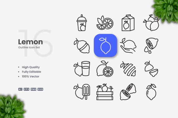 Lemon Icons Graphics for Modern Branding
