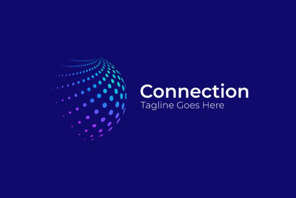 Revitalize Your Brand with Connection Logo Global Tech Business Graphics